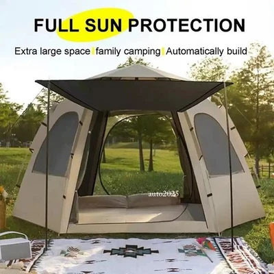 Tienda de campaña emergente automática familiar impermeable instantánea exterior domo 5-8 personas Foto 1 de 4
