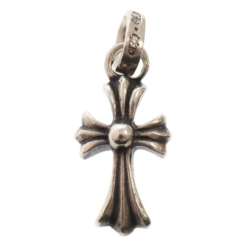 CHROME HEARTS CUORI CROMATI CRS BBYFAT bambino croce grassa ciondolo top argento BCA237 usato5852
