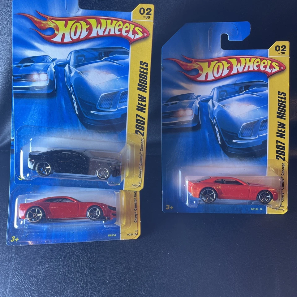 🔥3 2007 Hot Wheels #2 New Models 2/36 CHEVY CAMARO CONCEPT - Image 1 of 4