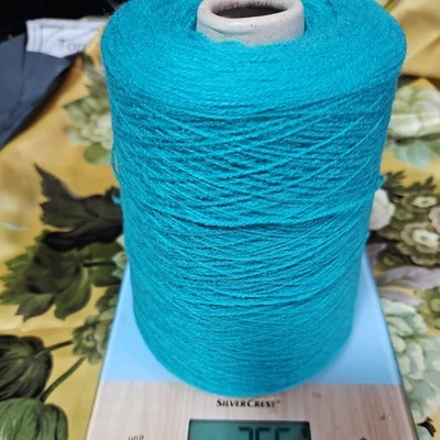(128) 300g LIGHTTEAL BLUE ACRYLIC  CONE KNITTING YARN - Image 1 of 2