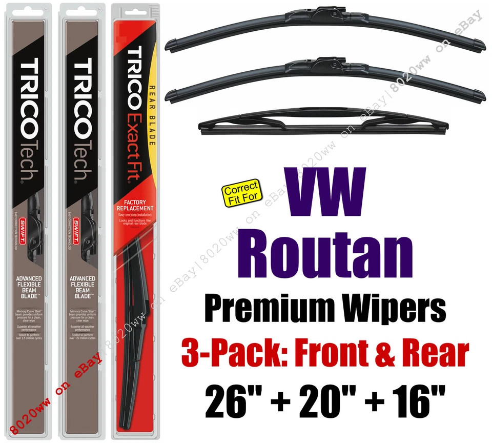 Limpiaparabrisas 3pk Premium delantero especial trasero Volkswagen Routan 19260/200/16E 2009 Foto 1 de 1