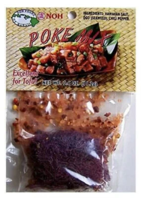 CONDIMENTO MEZCLA POKE ESTILO HAWAIANO para Atún Ahi Aku Sashimi Limu Pupus NOH alimentos Foto 1 de 4