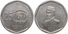 République Dominicaine 25 Pesos 2008 - Kupfer-Nickel-Legierung, 8.56g, Km #107