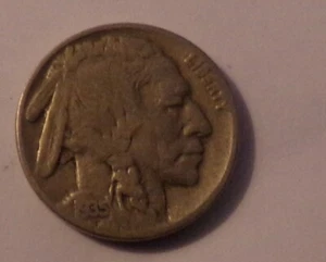 1935- P BUFFALO NICKEL WITH POSSIBLE DOUBLING ON REVERSE CIRCULATED - Picture 1 of 10