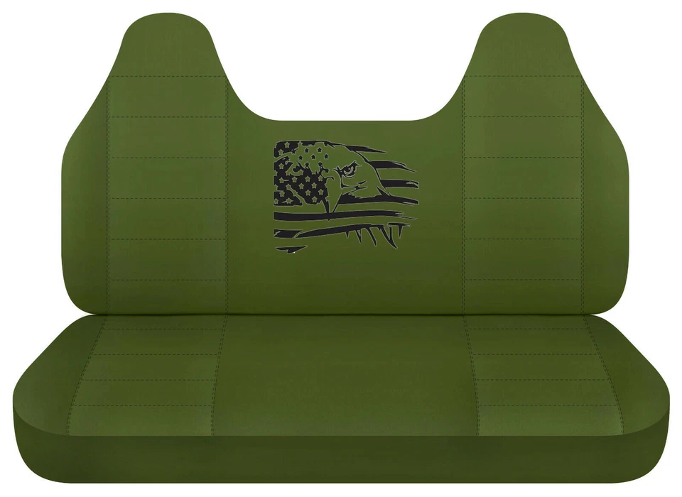 Fundas de asiento de camioneta para 94-01 Dodge Ram 1500 banco delantero con bandera Eagle Foto 1 de 1