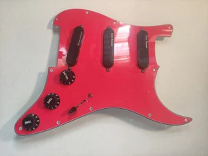 Lace Sensor Pat Pend. Red Loaded Pickguard. Hot Gold Bridge, Gold Mid, Gold Neck - Picture 1 of 3