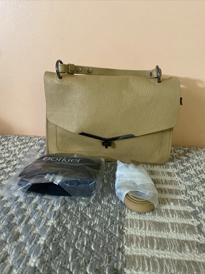 Botkier Valentina Flap Satchel Zip Crossbody Bag Camel 278. With Tags @