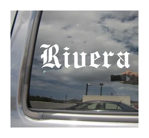 Rivera- Old English Last Name Surname Car Vinyl Decal Window Sticker 22017 - Bild 1 von 2