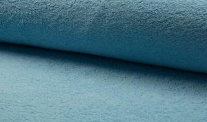 Double Sided Cotton TERRY TOWELLING Fabric Material - BLUE - Picture 1 of 1
