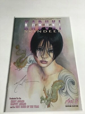 Kabuki Skin Deep #3 ~ SIGNED BY DAVID MACK ~ Caliber  1997 9.0 UNREAD Comb Ship - Image 1 of 4