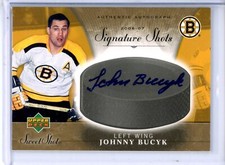 2006-07 Upper Deck Sweet Shot Johnny Bucyk SS-JB Signature Shots Auto Bruins HOF