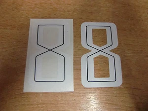 2x GUY MARTIN race number 8 - White & Black Stickers / Decals  - 65mm - Picture 1 of 1