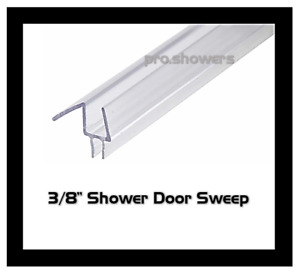 3/8" Frameless Shower Door Sweep - Seal Wipe Drip Rail