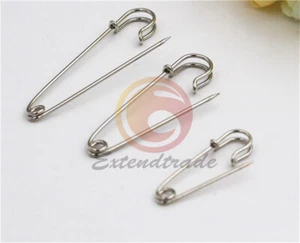 NUEVO 20/50/100 piezas agujas alfileres de seguridad plata tamaños surtidos costura artesanía joyería - Imagen 1 de 3