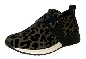 Zapatilla La Strada verde leopardo textil malla SlipON 2203626 4071 - Imagen 1 de 7