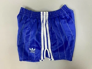 VINTAGE ADIDAS SHORTS GLANZ FOOTBALL SOCCER MENS SPRINTER POLYAMID BLUE SIZE 5 - Picture 1 of 7