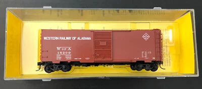Vagón de carga Kadee HO Western Railway of Alabama 40’ PS-1, #4304, carretera #18209. Nuevo en caja Foto 1 de 2