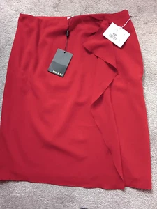 PAULE KA Designer Skirt (Size 14) Cherry Red (Full Description Below) NEW /Tags - Picture 1 of 5