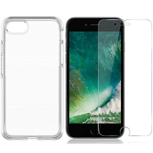 For Apple iPhone SE 2022 3rd Gen Clear Case Cover and Soft Film Screen Protector - Picture 1 of 7