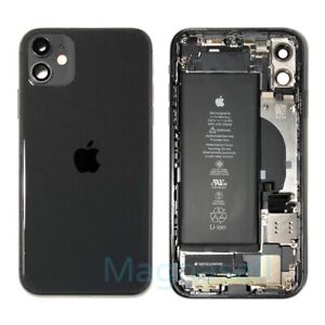 iPhone 11 Black Original Back Glass OEM Housing Frame with Small Parts - B GRADE