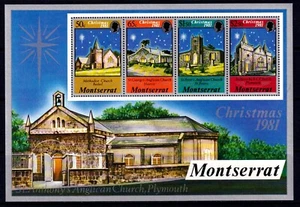 Montserrat 1981 Christmas Mint MNH Miniature Sheet SC 479a - Picture 1 of 1