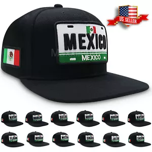 Mexikanische Snapback-Mütze Hecho en Mexico Baseballkappe für Männer flache Krempe Flagge Hüte - Bild 1 von 30