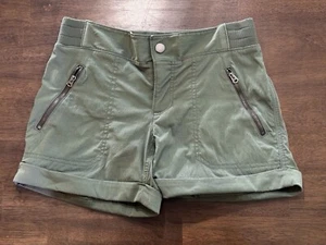 Athleta Hiking Shorts - Trekkie Olive Green Cuffed Shorts 6 - Picture 1 of 10