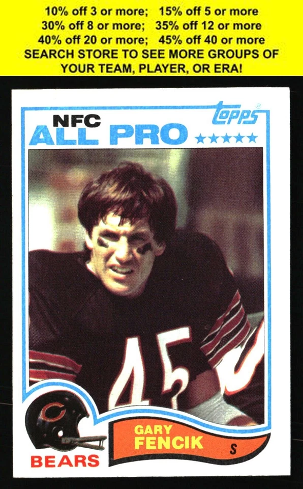 Vintage Football Card Singles Topps 1970s, 1980s You Pick - Part 2 - Image 1 of 1