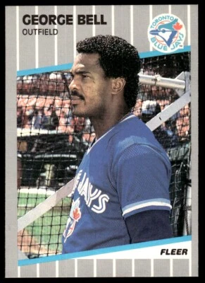 1989 Fleer Baseball Card George Bell Toronto Blue Jays #226 - Image 1 of 2