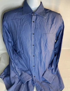 Hugo boss mens button Blue long sleeve shirt 17 34/35 Small - Picture 1 of 7