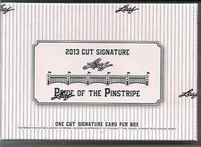 2013 Leaf Pride of Pinstripes Baseball Cut Signature box
