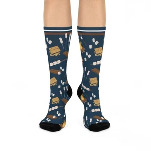 Calcetines S'mores, ¿listos para fogatas de verano? ¡Calcetines de fiesta de verano! Chocolate, ¡DIVERTIDO! - Imagen 1 de 7
