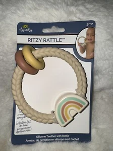 Itzy Ritzy Baby Teething Toy  Silicone Teether Rattle & Two Rings - BRAND NEW - Picture 1 of 2