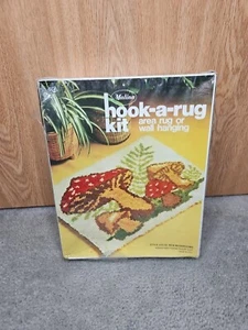 Vintage Malina Hook A Rug Kit Style # 25/29 New Mushrooms SEALED - Picture 1 of 4
