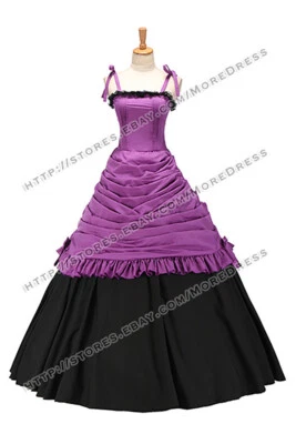 Victoriano Southern Belle Vestido con Tiras Fabuloso Vestido con Volantes Vestido de Noche Vintage Foto 1 de 4