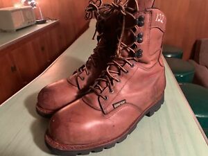 Mens Red Wing Heavey Duty Gore Tex Insulated Brown Steel Toe Boots 10 EE 4465