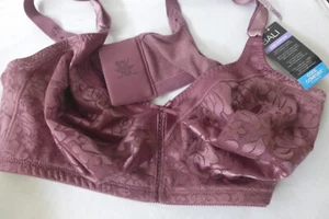 Reggiseno Bali Classic Support senza ferretto taglia 42D viola DF3372 $44 nuovo con etichette - Foto 1 di 2