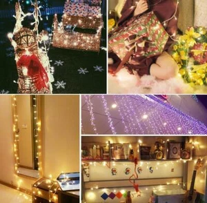 LED Fairy String Light Lamp 10-100m Christmas Wedding Party Decor Outdoor Xmas - Picture 1 of 9