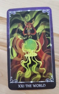 HORNED KING - XXI The World {Black Cauldron} Disney Villain Tarot Card - Picture 1 of 2