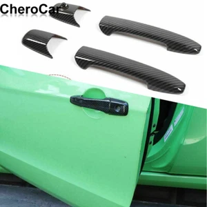 Cubierta de manija de puerta exterior de fibra de carbono para accesorios Ford Mustang 04-14 - Imagen 1 de 10
