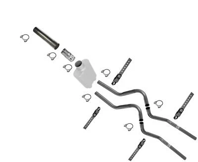 Silenciador de escape doble aluminizado para Ford F150 Performance 98-2004 Foto 1 de 4