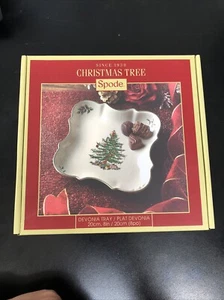 Spode Christmas Tree 8 Inch Devonia Tray, Holiday Serving Dish New w/Tag - Picture 1 of 2