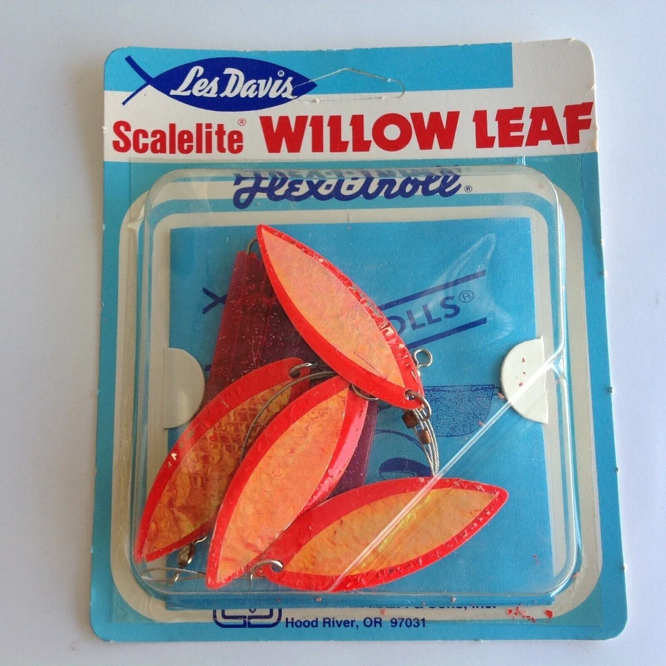 Luhr Jensen Les Davis Scalelite Willow Leaf Flex-I-Trolls NOS 3610-002-0594 - Image 1 of 3