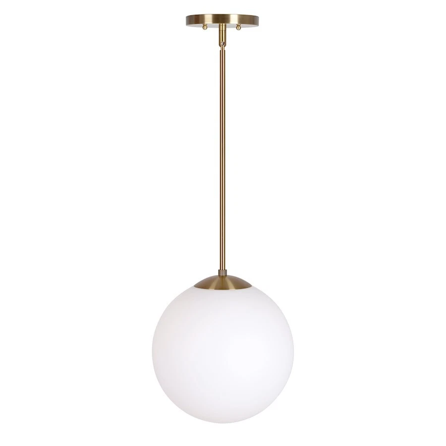 Forte Lighting Selene 1 Light 17" Pendant, Soft Gold/Satin Opal - 2764-01-12 - Image 1 of 1