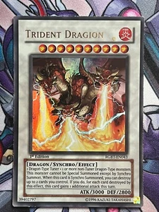 Tarjeta YuGiOh Trident Dragion RGBT-EN043 1ª Edición ULTRA RARA  - Imagen 1 de 2