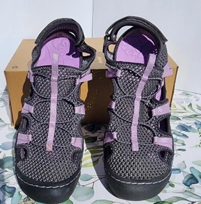 Sandalia deportiva JBU Jambu senderismo lista para el agua gris trueno negro lila para mujer 7,5 M. Foto 1 de 4