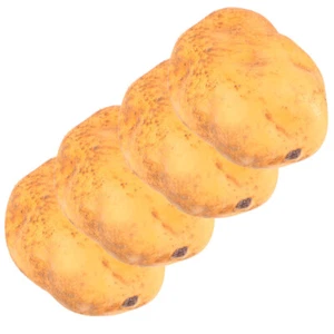 4pcs Artificial Potatoes Fake Potatoes Realistic Lifelike Vegetable Kitchen - Picture 1 of 12