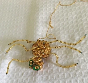 Oro/Ámbar Navidad Araña Adorno Nuevo Halloween - Imagen 1 de 3