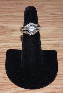 900 Platinum 10% Iridium 14K White Gold Engagement Moissanite Diamond Ring SZ: 6 - Picture 1 of 11