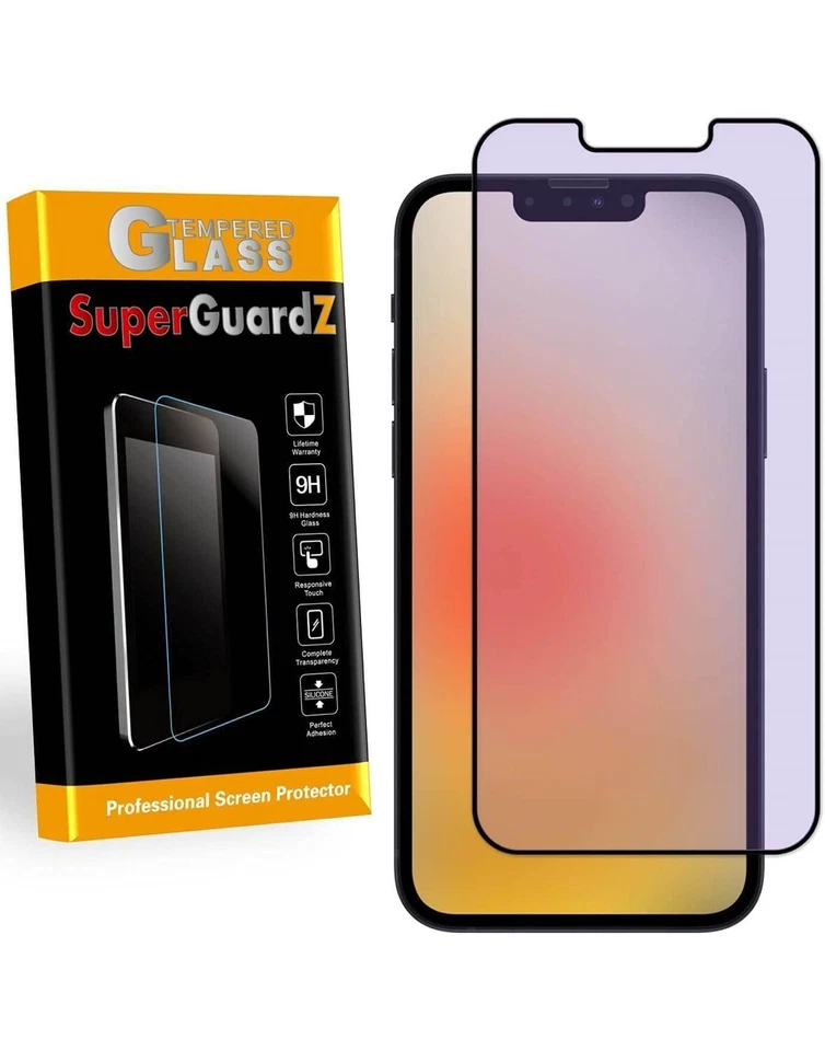 Protector de pantalla de vidrio templado azul Superguardz para iPhone 14 Plus Foto 1 de 1